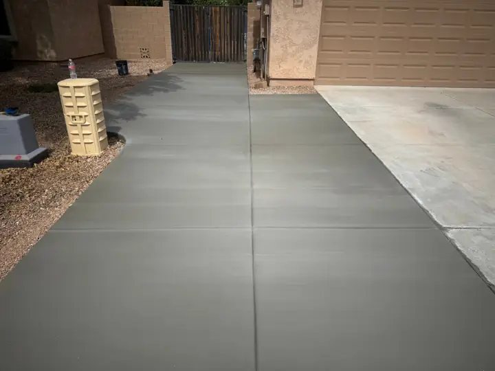Driveway replacement in Chandler, AZ, poured by Gaitan Custom Concrete