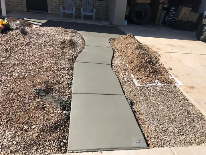 Concrete walkway by Gaitan Custom Concrete, East Valley, AZ