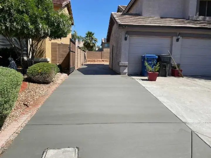 Driveway replacement in Gilbert, AZ, poured by Gaitan Custom Concrete
