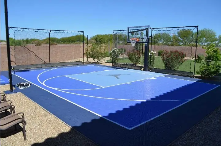 Sport court pad in Gilbert, AZ, poured by Gaitan Custom Concrete