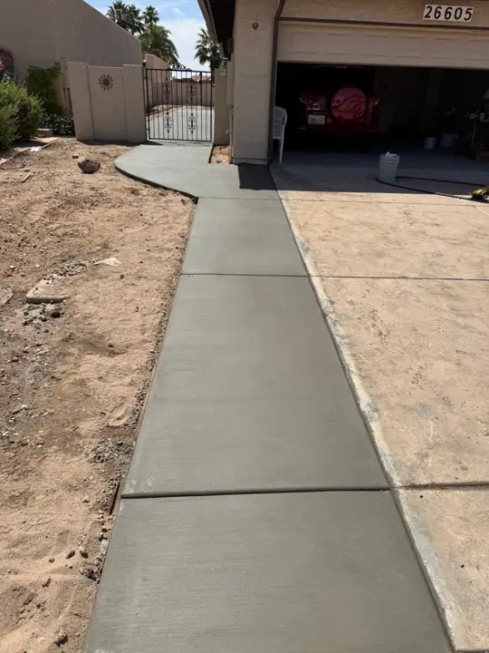Concrete walkway by Gaitan Custom Concrete, East Valley, AZ