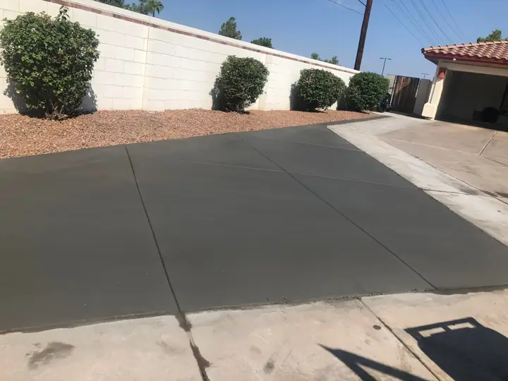 Driveway replacement in Mesa, AZ, poured by Gaitan Custom Concrete
