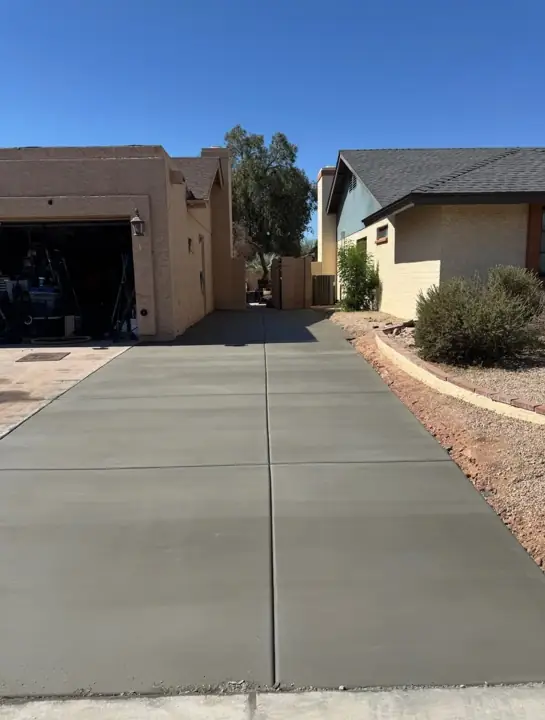 Concrete driveway by Gaitan Custom Concrete, East Valley, AZ