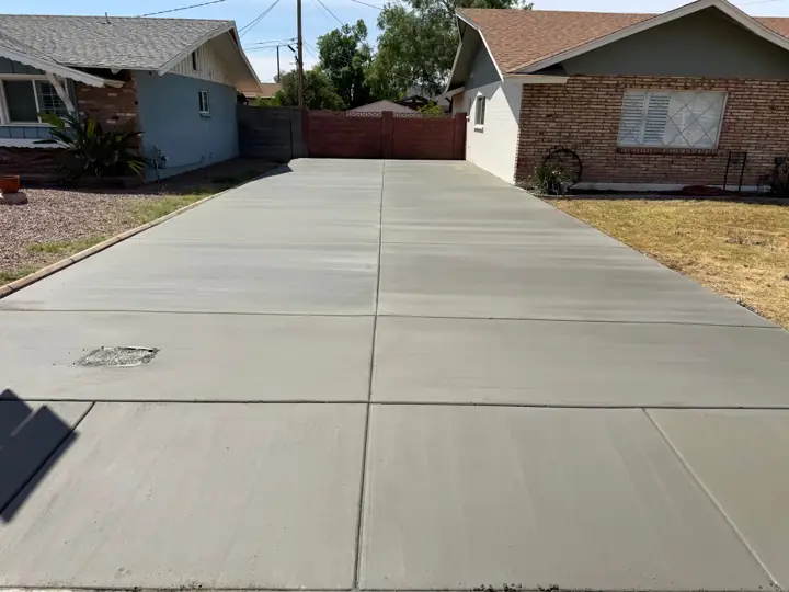 Driveway replacement in Mesa, AZ, poured by Gaitan Custom Concrete