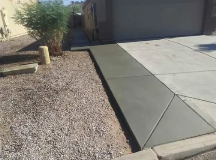 Concrete walkway by Gaitan Custom Concrete, East Valley, AZ