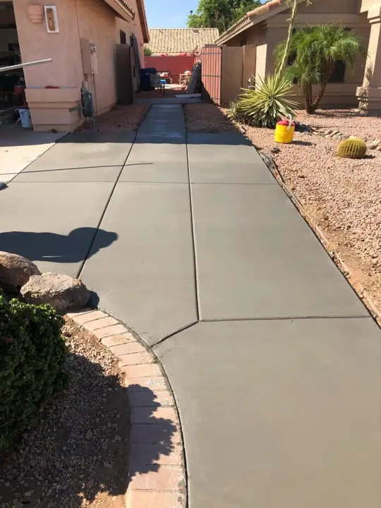 Concrete walkway by Gaitan Custom Concrete, East Valley, AZ