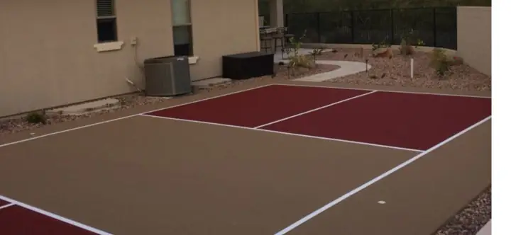 Pickleball court pad in Mesa, AZ, poured by Gaitan Custom Concrete