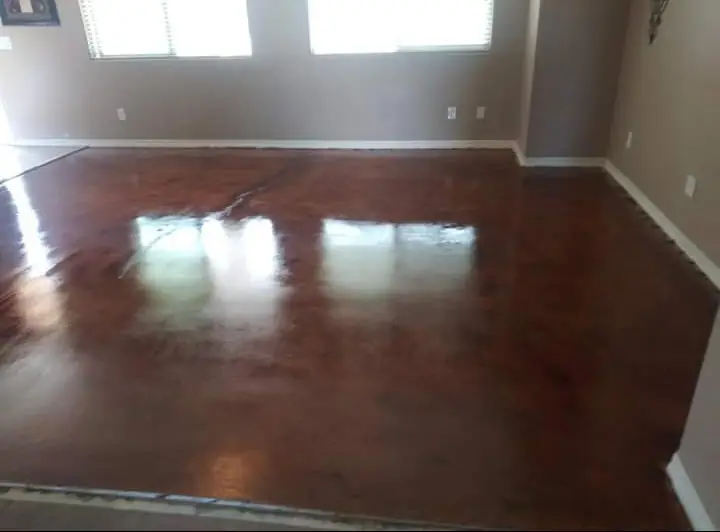 Stained interior floor in Mesa, AZ, poured by Gaitan Custom Concrete