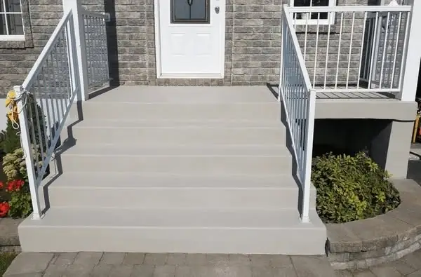 Front steps in Chandler, AZ, poured by Gaitan Custom Concrete
